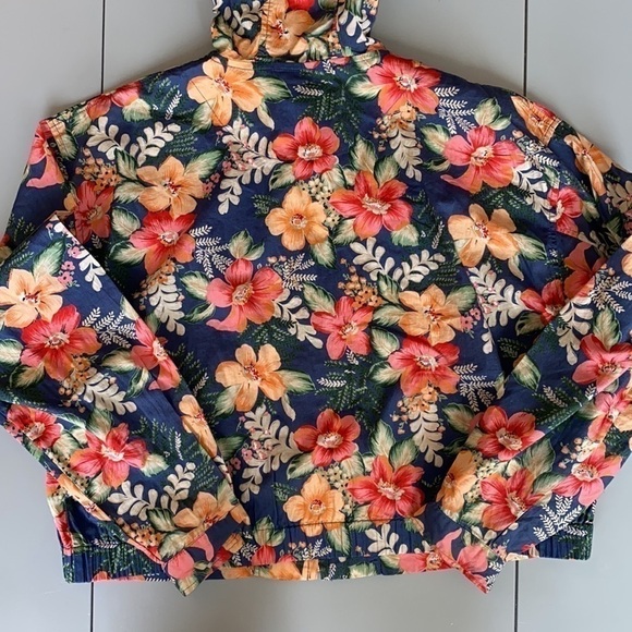GORGEOUS Vintage Bless You Floral Long Sleeve Zip-up Crop Style Jacket Size Med - Picture 11 of 15